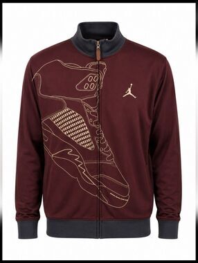 Jordan Air Jordan 5 Graphic Track Jacket Men’s XL Brown Full Zip Y2K